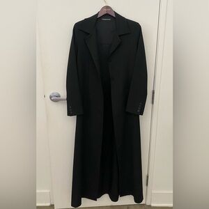 Long black waisted blazer/jacket/coat